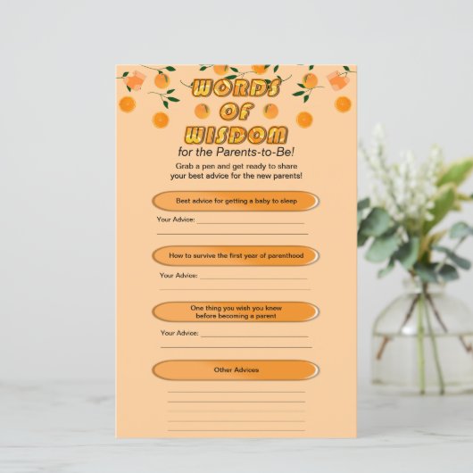 オレンジゼストシトラスベビーシャワートレンディーアドバイスカード (スタンド正面)