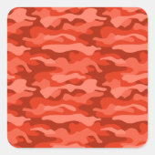 オレンジソーダモノカラー迷彩柄 スクエアシール (正面)