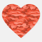 オレンジソーダモノカラー迷彩柄 ハートシール (正面)