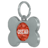 オレンジソーダモノカラー迷彩柄 ペットネームタグ (正面右)