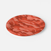 オレンジソーダモノカラー迷彩柄 ペーパープレート (アングル)