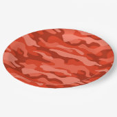 オレンジソーダモノカラー迷彩柄 ペーパープレート (アングル)