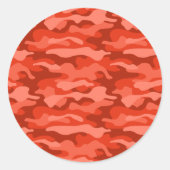 オレンジソーダモノカラー迷彩柄 ラウンドシール (正面)