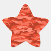 オレンジソーダモノカラー迷彩柄 星シール (正面)