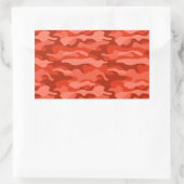 オレンジソーダモノカラー迷彩柄 長方形シール (バッグ)