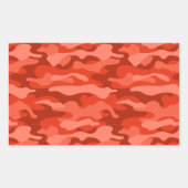 オレンジソーダモノカラー迷彩柄 長方形シール (正面)