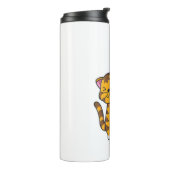 オレンジタイガーとユニコーンかわいい動物園の動物が抱き締める タンブラー (回転左)