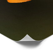 オレンジタイガーのユリと芽のクローズアップ写真 ポスター (角)