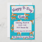 オレンジタイガースハッピーバースデー 招待状 (正面)