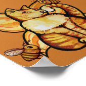 オレンジタイガーフェアリー猫ハチ夏期猫 ポスター (角)