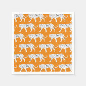 オレンジタイガープリント スタンダードカクテルナプキン (正面)