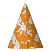オレンジタイガープリント パーティーハット (裏面)