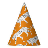オレンジタイガープリント パーティーハット (左)