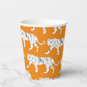 オレンジタイガープリント 紙コップ (正面)