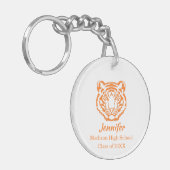 オレンジタイガーマスコット卒業ギフトキーチェーン キーホルダー (正面左)