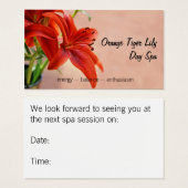 オレンジタイガーリリークローズアップフォトアポイントメント (正面&裏面)