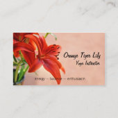 オレンジタイガーリリークローズアップ写真 名刺 (正面)