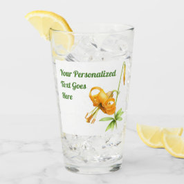 オレンジタイガーリリーパーソナライズされた タンブラーグラス