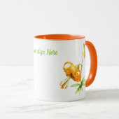 オレンジタイガーリリーパーソナライズされた マグカップ (正面右)