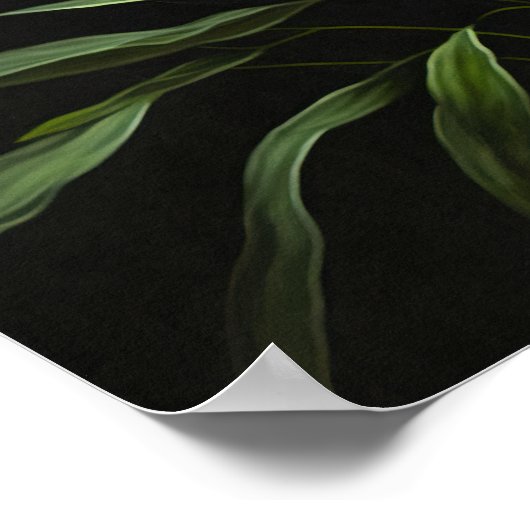 オレンジタイガーリリーフラワーアートプリントポスター ポスター (角)