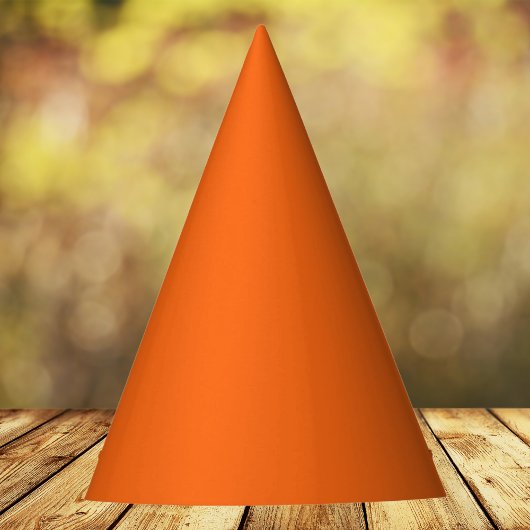 オレンジタイガー無地のカラー パーティーハット