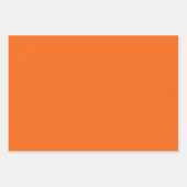 オレンジタイガー無地のカラー ラッピングペーパーシート (正面)