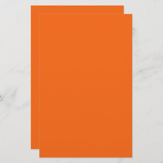 オレンジタイガー無地のカラー 便箋 (正面/裏面)