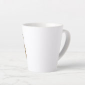 オレンジタイガー顔 カフェラテマグ (右アングル)