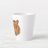 オレンジタイガー顔 カフェラテマグ (正面)