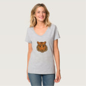 オレンジタイガー顔 Tシャツ (正面フル)