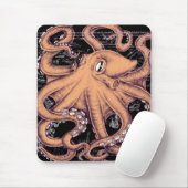 オレンジタコ触手インク マウスパッド (マウス)
