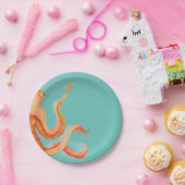 オレンジタコ ペーパープレート (パーティー)