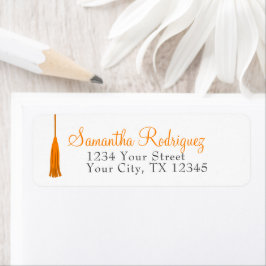 オレンジタッセル卒業ラベル ラベル