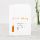 オレンジタッセル卒業発表 招待状 (正面)