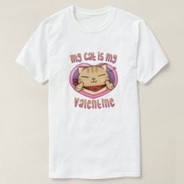 オレンジタビーの私の猫は私のバレンタイン Tシャツ