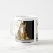 オレンジタビーの飼い主ユーモアねこ コーヒーマグカップ (正面左)