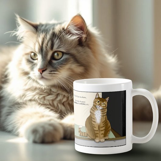 オレンジタビーの飼い主ユーモアねこ コーヒーマグカップ