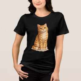 オレンジタビーキャットクリップアート トライブレンドTシャツ