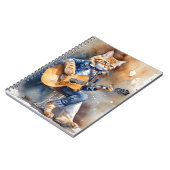 オレンジタビーキャットロックスター遊のアコースティックギター ノートブック (左側)