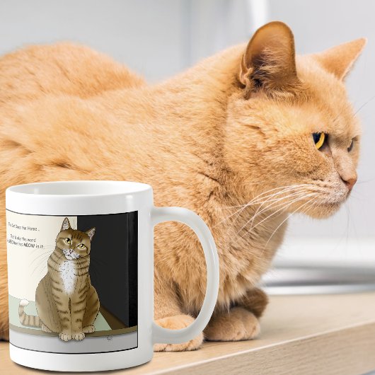 オレンジタビー猫の家の持ち主 笑える猫グッズ コーヒーマグカップ
