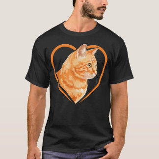 オレンジタビー猫オレンジ Tシャツ