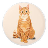 オレンジタビー猫カスタム セラミックノブ (正面)