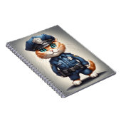 オレンジタビー猫警察警官スパイラルフォトノート ノートブック (右側)