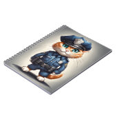 オレンジタビー猫警察警官スパイラルフォトノート ノートブック (左側)