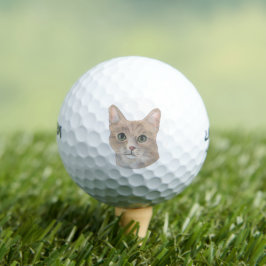 オレンジタビー猫 ゴルフボール