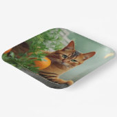 オレンジタビー猫 ペーパープレート (傾斜あり)