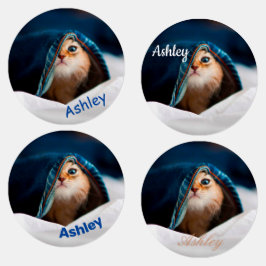 オレンジタビー猫 ラベル