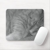 オレンジタビー猫/白黒の写真 マウスパッド (マウス)