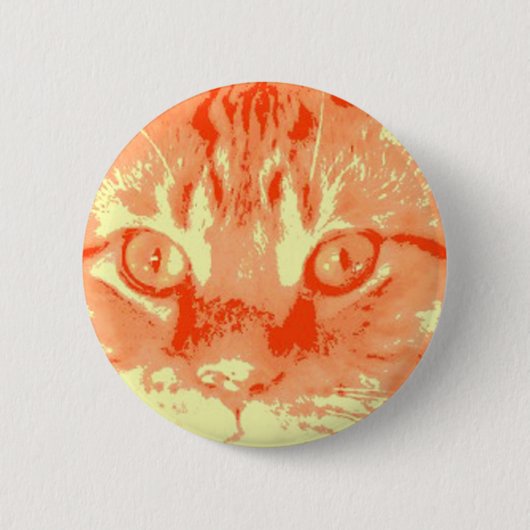 オレンジタビー猫 缶バッジ (正面)