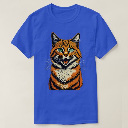 オレンジタビー猫 Tシャツ (デザイン正面)